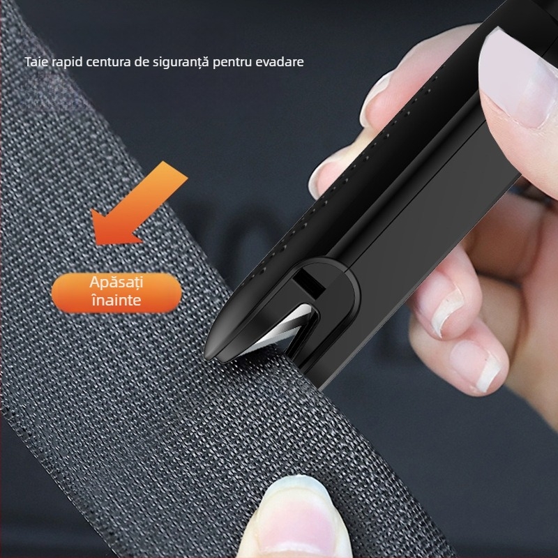 Cioc de spargere a geamului auto — Cioc de securitate multifuncțional cu tăietor; Material: Plastic; Personalizare disponibilă; Brand: Altă