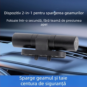 Jinmao Cioc de Siguranță pentru Mașină — Multifuncțional tăietor de centuri și cioc de spart geamuri, ABS + aliaj de aluminiu, Vârf wolfram, Lamă 420U6