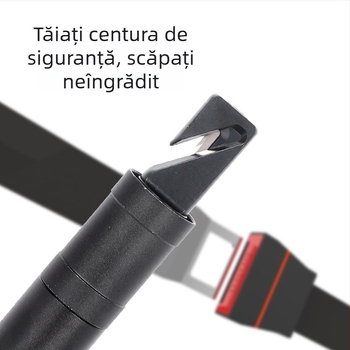 Jinmao Cioc de Siguranță pentru Mașină — Multifuncțional tăietor de centuri și cioc de spart geamuri, ABS + aliaj de aluminiu, Vârf wolfram, Lamă 420U6