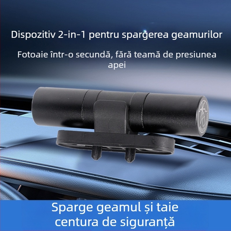 Jinmao Cioc de Siguranță pentru Mașină — Multifuncțional tăietor de centuri și cioc de spart geamuri, ABS + aliaj de aluminiu, Vârf wolfram, Lamă 420U6