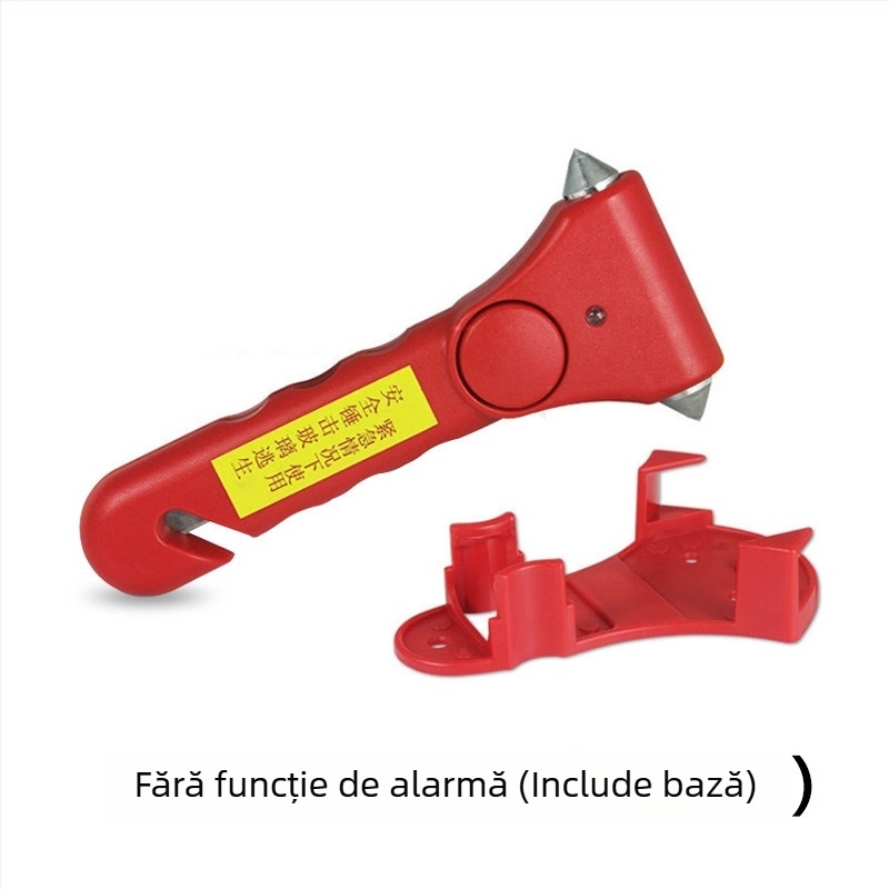 Ciocan de spargere a ferestrelor pentru evacuare și siguranță în caz de incendiu, instrument multifuncțional din oțel inoxidabil cu tăietor de centură