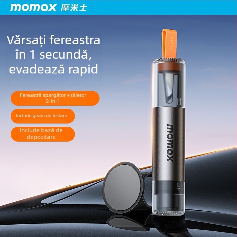 Momax 1-Move 2-in-1 Cutting Safety Hammer