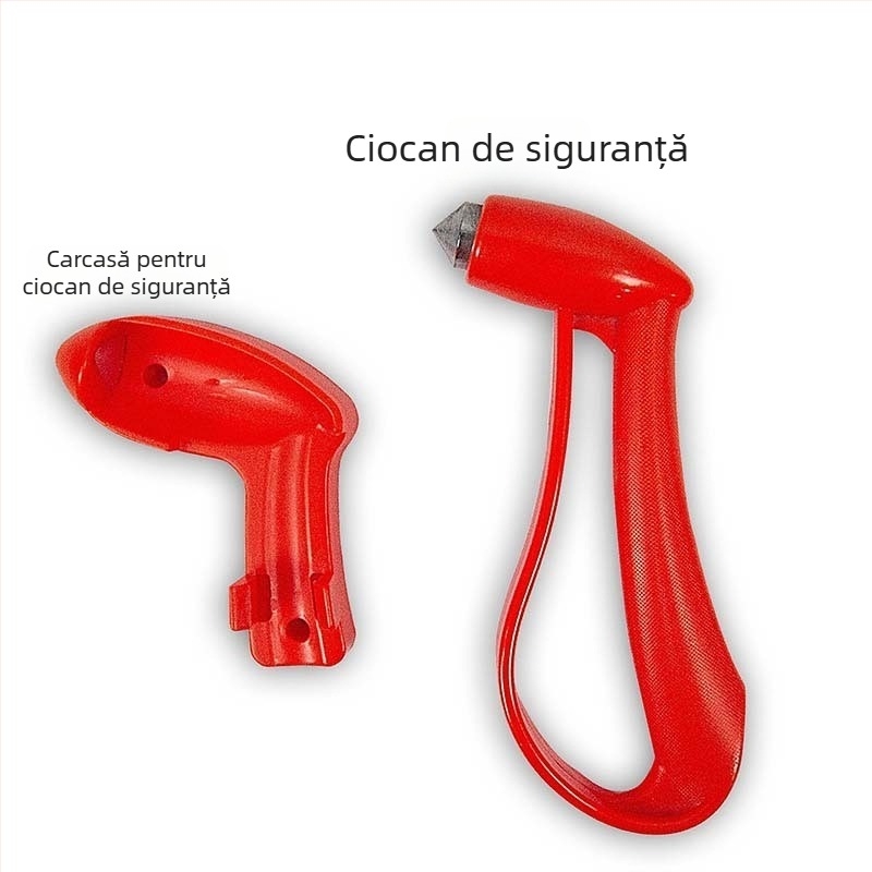 Cioc de siguranță auto cu spargător de geam, instrument de salvare portabil, ABS+metal, 140 g, origine Guangdong