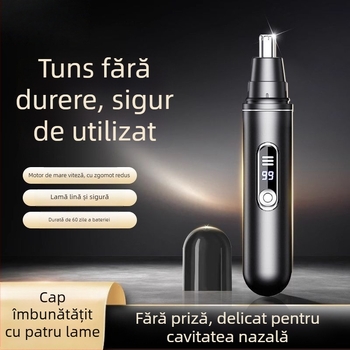 Trimmer pentru păr nazal - Precizie germană, lamă lavabilă, tăiere sigură, funcționează pe baterie
