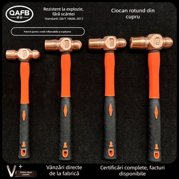 Ciocan cu cap rotund din cupru, aliaj aluminiu-bronz, rezistent la explozii