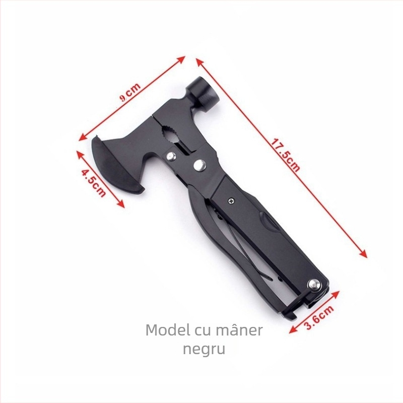 Ciocan multifuncțional pliabil pentru mașină, cu dispozitiv de spargere a geamurilor, pentru camping în aer liber