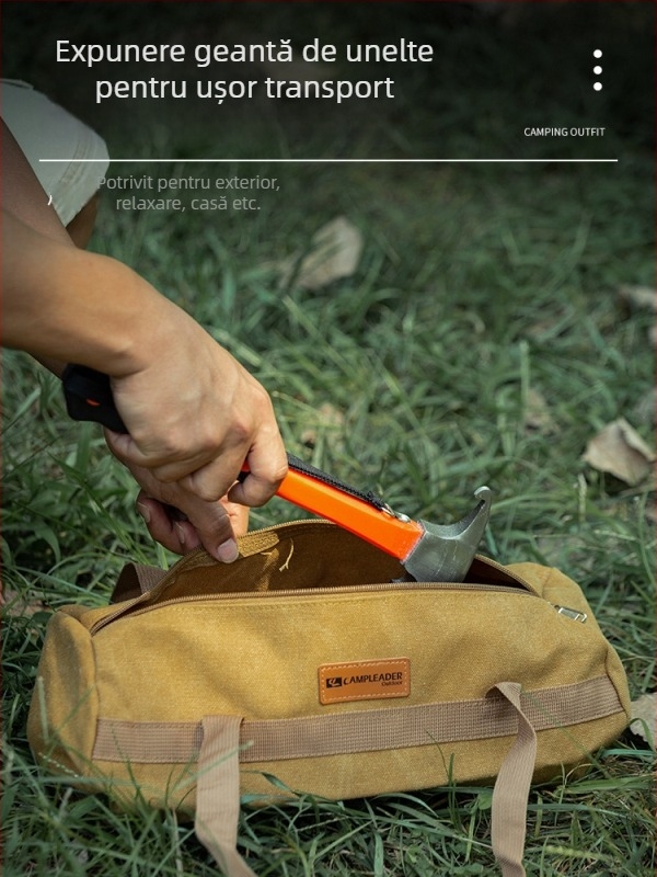 Buye Ciocan multifuncțional pentru camping, cu extractor de cui, cioc de siguranță și mâner din lemn