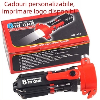 Ciocan de siguranță auto 8 în 1, cu LED și șurubelniță Phillips