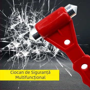 Cioc de siguranță auto cu cioc de spart geamuri și tăietor de centură, unealtă de urgență compacte — Jing Hongshun, Model RB, Fără import