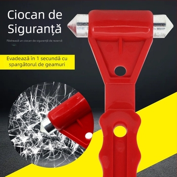 Cioc de siguranță auto cu cioc de spart geamuri și tăietor de centură, unealtă de urgență compacte — Jing Hongshun, Model RB, Fără import