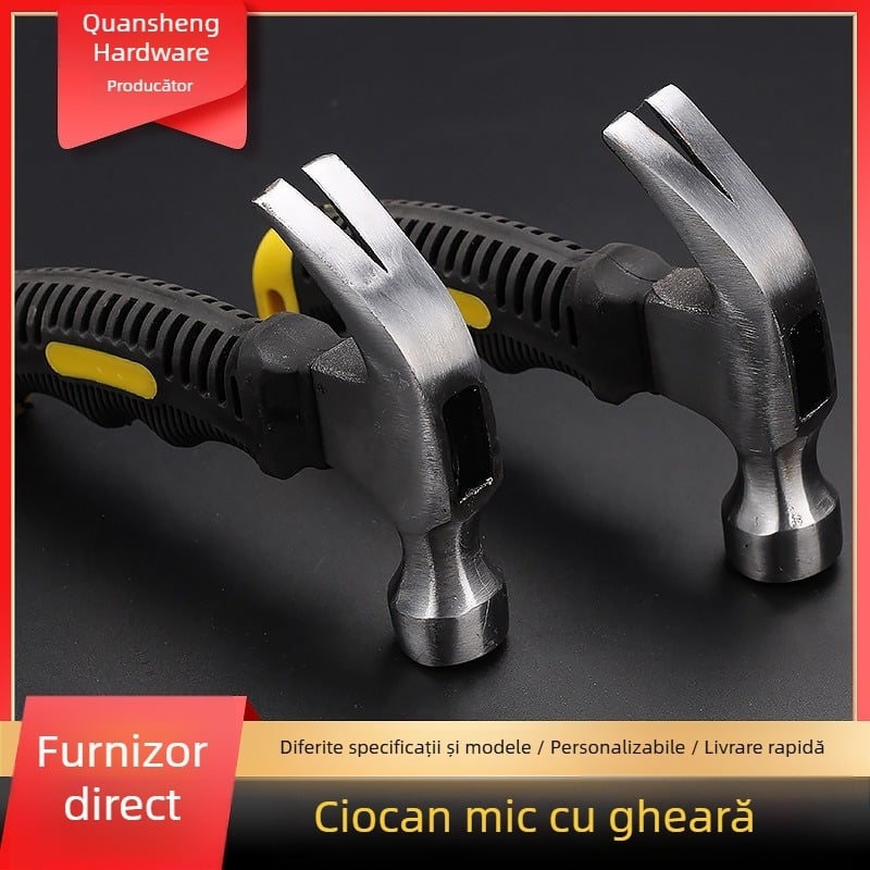 Cioc mini cu gheare, cap din fier, mâner din plastic, 290 g, unealtă de urgență pentru mașină