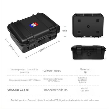 Geantă de unelte manuală specializată; cutie de depozitare rezistentă la uzură; instrument de măsurat pentru gimbal; husă de protecție pentru splicer-ul de fibre optice.