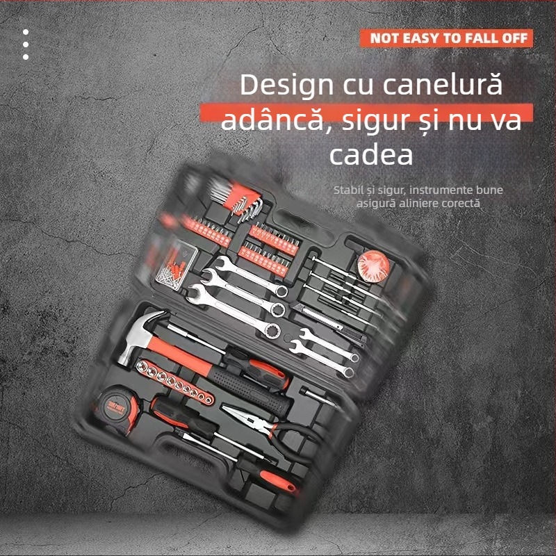 Cutiță de scule din plastic, 146 piese, multifuncțională