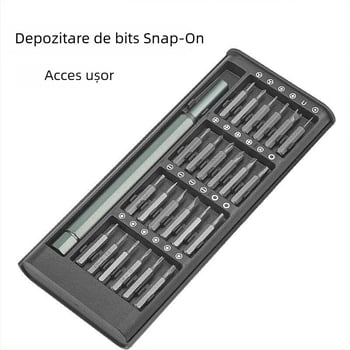 Set de șurubelnițe 24 în 1, șurubelnițe CR-V de precizie, unelte universale de demontare pentru telefoane mobile și calculatoare, biți magnetici puternici