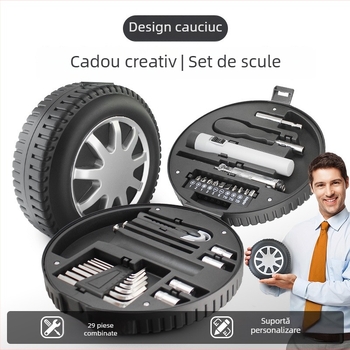 TOOHM set de unelte pentru gospodărie, 29 piese, din oțel carbon, pentru uz casnic, călătorii și întreținere