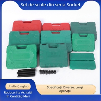 Set de scule cu cheie clichet, din oțel crom-vanadiu, pentru întreținere mecanică și auto, reparații la mașini