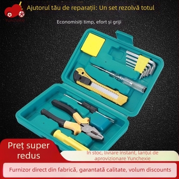 Set de scule din aliaj pentru vehicule, trusă de reparații auto cu 9 piese, în cutie, 500 g