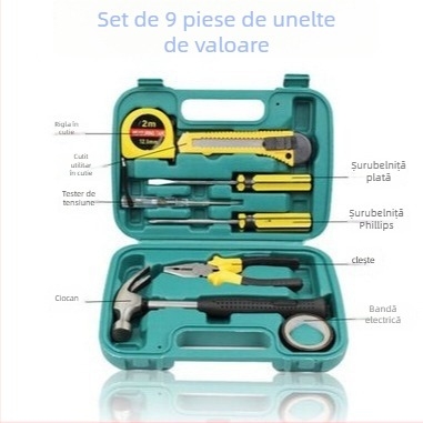 Set de cutie cu unelte din oțel aliat pentru utilizare auto și casnică, greutate netă 1000 g