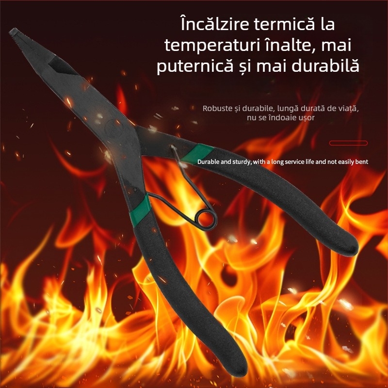 Clește pentru inele de retenție, nas plat, pentru ax drept — Yishun; diametrul capului: 1; unghiul capului: 0; capul nu este înlocuibil.