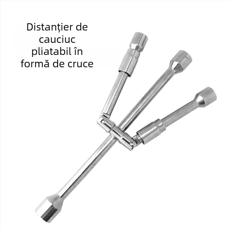 Cheie încrucișată pliabilă pentru automobile, din oțel, model 1783, potrivită pentru mașini, SUV-uri și camioane