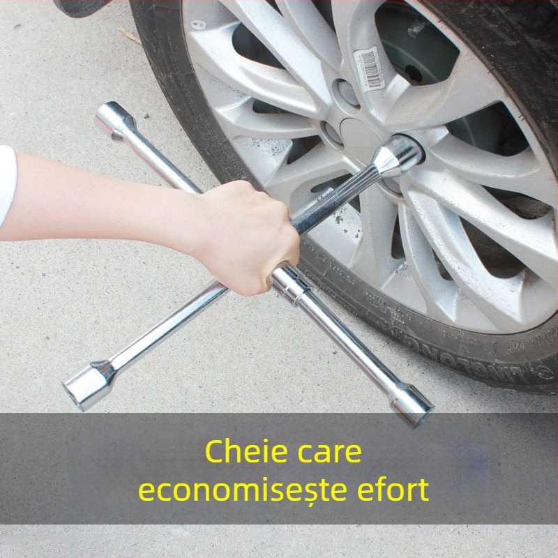 Cheie încrucișată pliabilă pentru automobile, din oțel, model 1783, potrivită pentru mașini, SUV-uri și camioane
