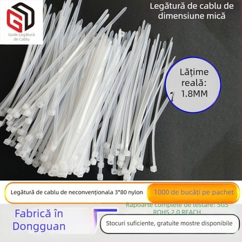 Legături pentru cabluri din nylon, cu închidere automată, 1000 buc., UL94V-2, pentru gestionarea cablurilor