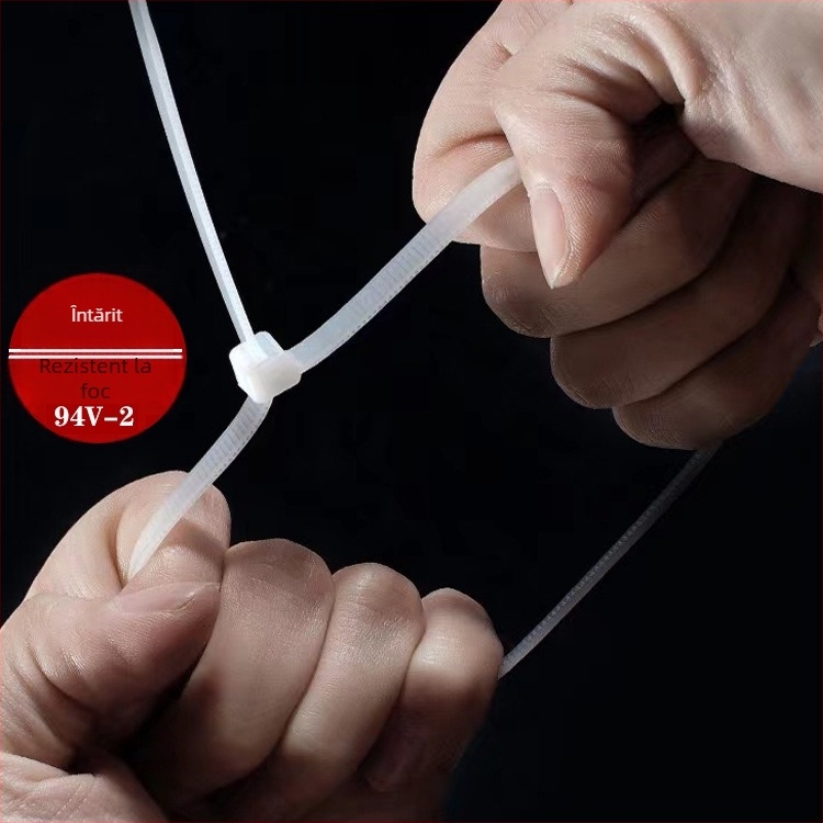 Legături pentru cabluri din nylon, cu închidere automată, 1000 buc., UL94V-2, pentru gestionarea cablurilor