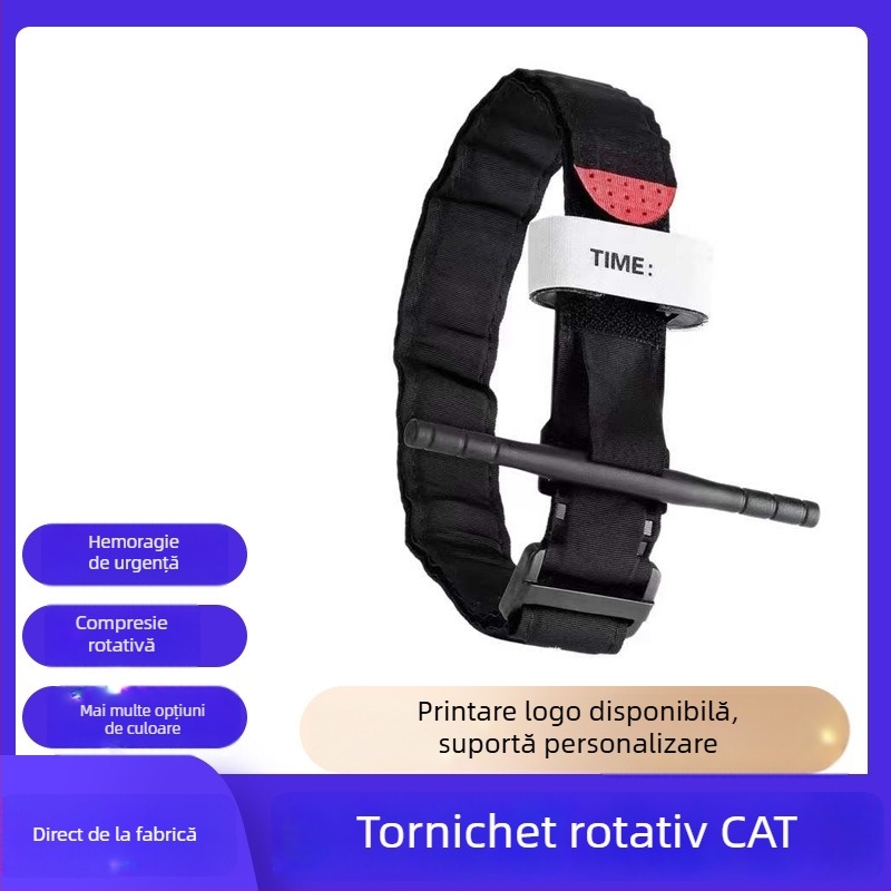Turnichet de prim ajutor cu Velcro, material nylon, amestec nylon-poliester, marcă Xiechang, pentru curele și alte aplicații.