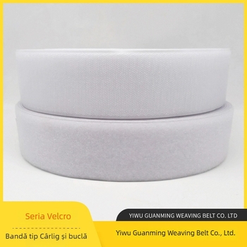 Bandă Velcro de 4 cm, părți masculine și feminine, albă sau neagră, pentru haine