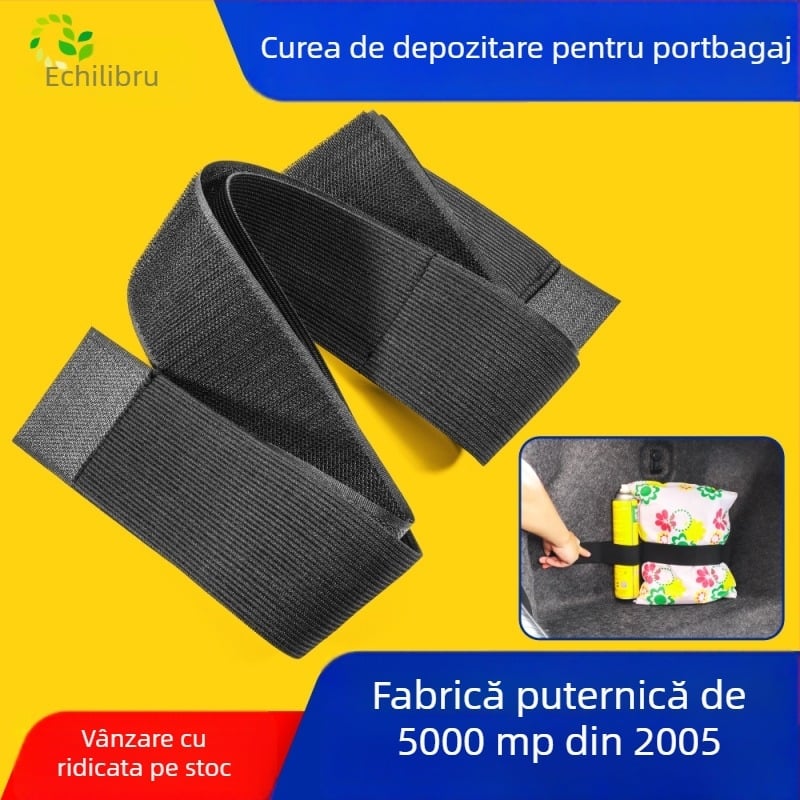 Curea Velcro pentru portbagajul auto – organizare și fixare stingător de incendii