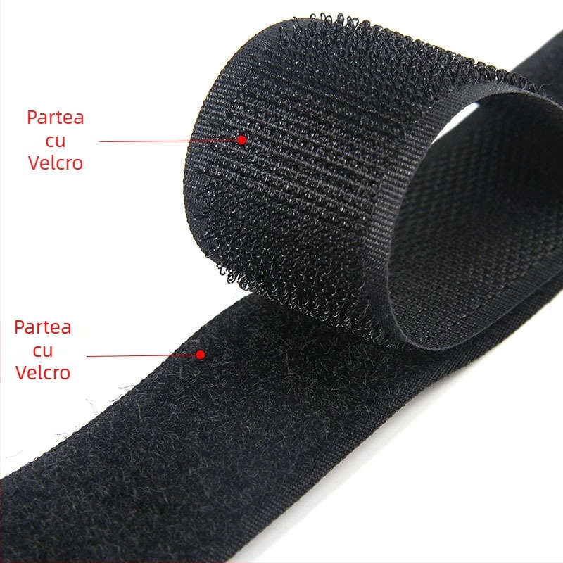 Velcro pentru haine – Velcro cu cârlige injectate, compoziție 60% nylon, 40% polyester, Velcro din nylon, destinat pantofi, rucsaci, mașini, produse pentru copii, cabluri, curele