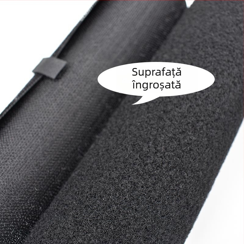 Bandă Velcro lată 20 cm pentru haine, cu spate adeziv, din nailon