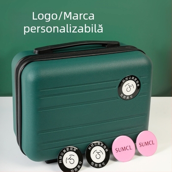 Geantă cosmetică din PP, cu roți unidirecționale, deschidere cu fermoar, ultra-ușoară, 235 g; potrivită pentru depozitare și bagaj de cabină