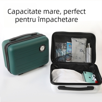 Geantă cosmetică din PP, cu roți unidirecționale, deschidere cu fermoar, ultra-ușoară, 235 g; potrivită pentru depozitare și bagaj de cabină