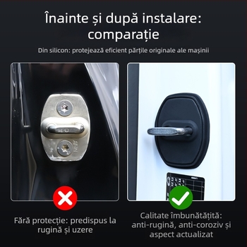 Capac silicon pentru încuietoare și capac protector interior pentru Geely Galaxy L6/L7 E5 Starship – Brand: Kawai Wolf; Personalizare: Nu