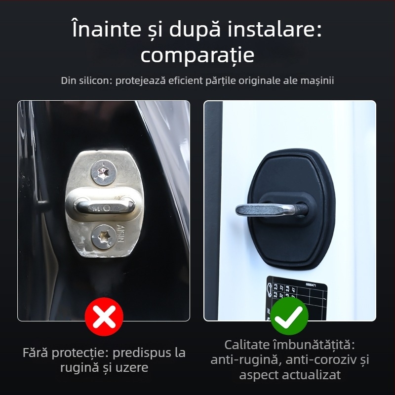 Capac silicon pentru încuietoare și capac protector interior pentru Geely Galaxy L6/L7 E5 Starship – Brand: Kawai Wolf; Personalizare: Nu