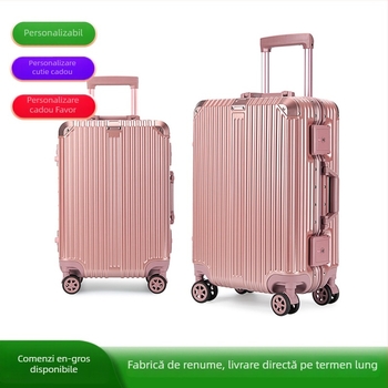 Valiză cu cadru din aluminiu, husă ABS+PC, TSA combinație încuietoare, roți universale, 2,8 kg