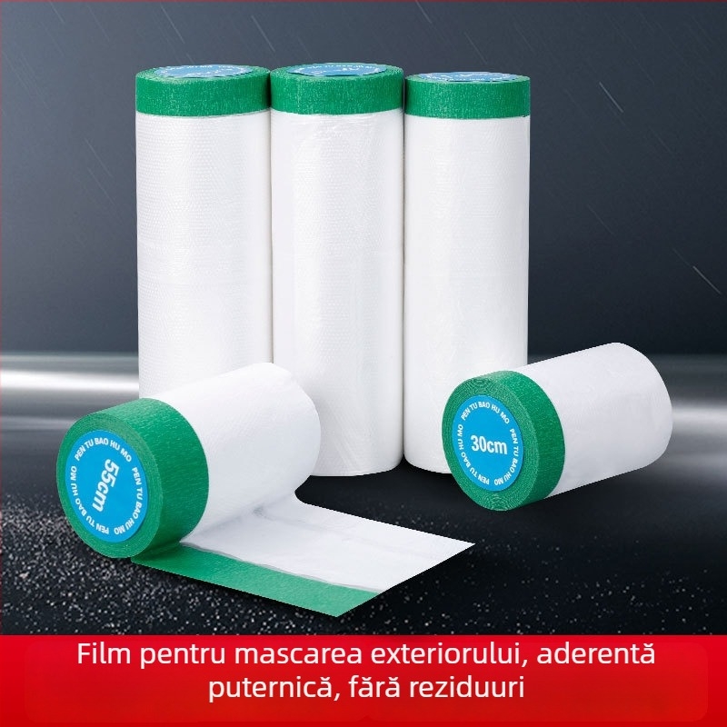 Folie de mascare pentru peretele exterior cu aderență electrostatică, protecție pentru vopsirea mașinii și decorarea mobilierului, vâscozitate mare