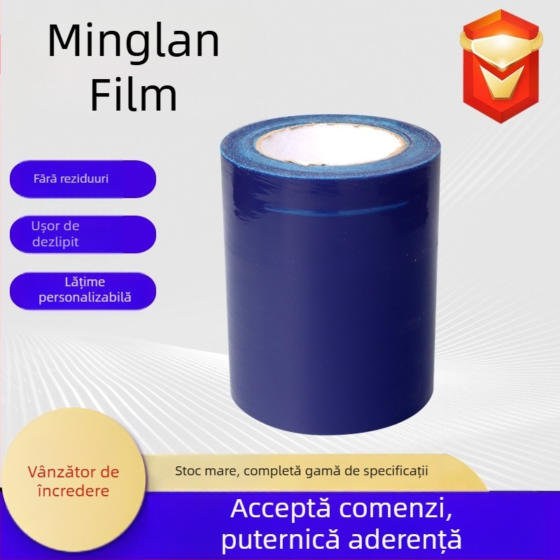 Folie protectoare autoadezivă PE pentru suprafețe de aluminiu, grosime 0,04 mm, anti-murdărie și protecție împotriva prafului, adeziv pe bază de apă