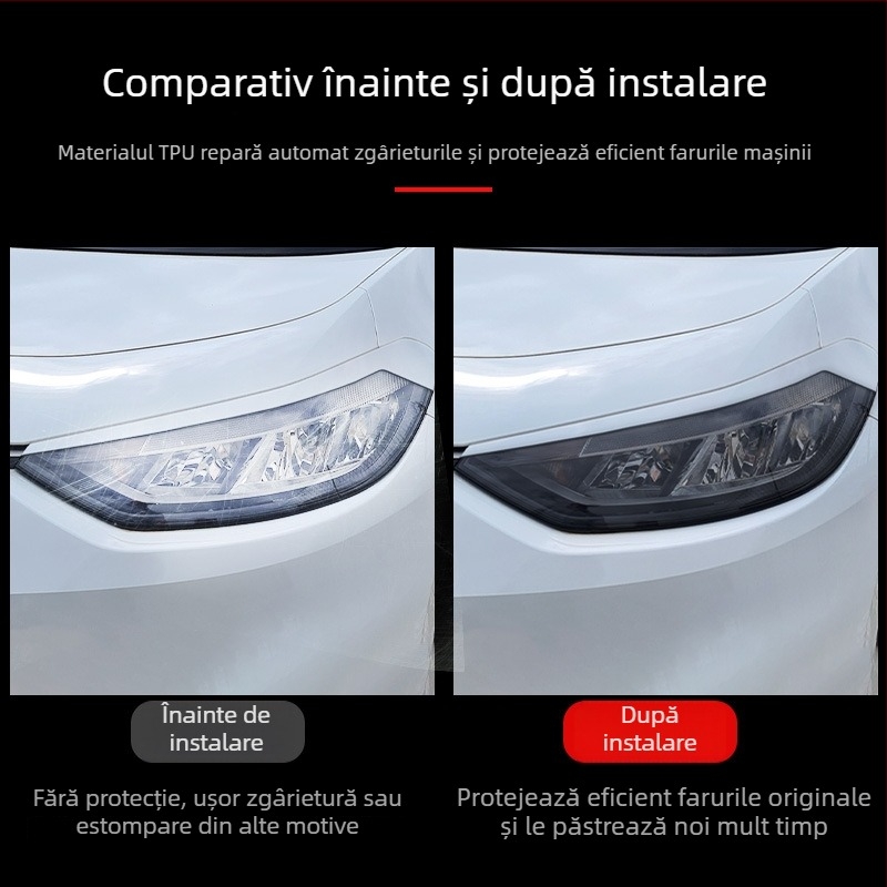 Film pentru faruri auto — TPU material, procesare personalizată, potrivire universală, serie film pentru faruri auto, garanție de 3 ani