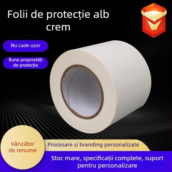 Folie protectoare PE alb lăptos pentru vopseaua mașinii, protecție împotriva prafului, viscozitate mare, anti-statică, cu suport din aluminiu, rezistentă la zgârieturi