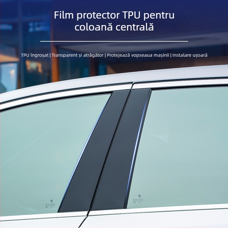 Film protector pentru columna centrală Leapmotor C01/C11/C10/C16 — Protecție pentru B-pilon, Anti-zgâriere, Rezistent la uzură, Definiție înaltă, Bandă adezivă