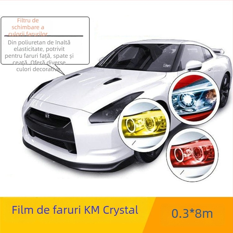 Folie pentru faruri și stopuri auto - PVC, folie de siguranță, grosime 0,09 mm, transparență a luminii 80%, procesare personalizată