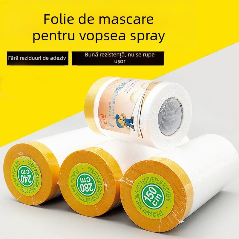 Folie de mascaj pentru vopsirea automobilelor și decorarea interioară; folie protectoare anti-praf pentru podea și pereți.