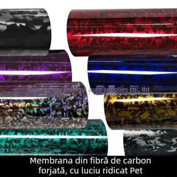 Folie de wrap pentru mașină – bază PVC, personalizabilă, universală pentru întregul vehicul, aspect carbon, folie de schimbare a culorii