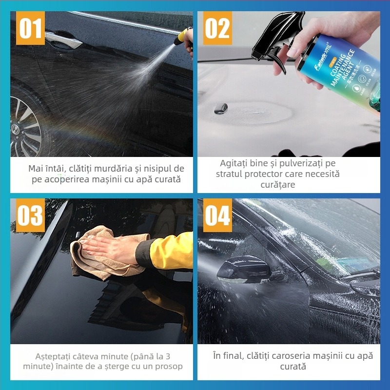 Lichid de curățare pentru folie auto wrap, cu film de schimbare a culorii și protecție TPU, sigur pentru suprafața foliei.