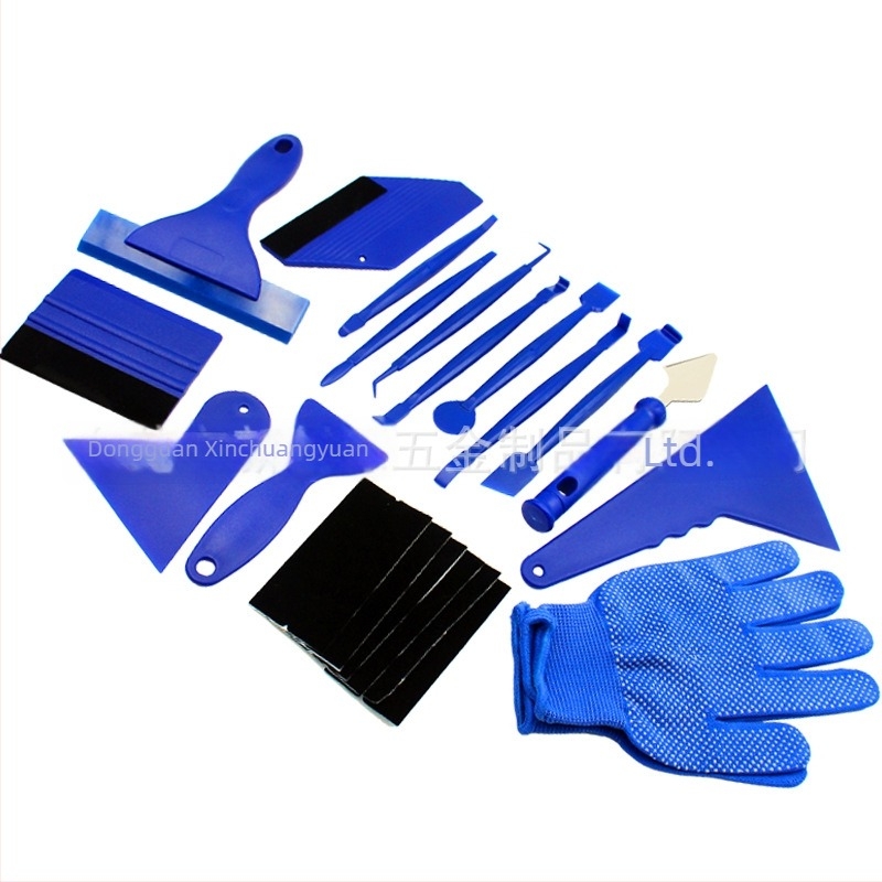 Kit de instrumente pentru margine de mașină, 21 piese, material POM+PP+ABS, pentru folie de acoperire care schimbă culoarea