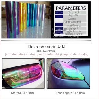 Ainoli Symphony Series PVC Film de Siguranță pentru Faruri Auto și Lămpile Posterioare ale Motocicletei - Personalizabil