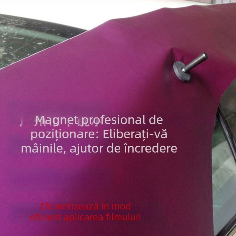 Magnet de poziționare pentru folie auto cu mâner din plastic și magnet înfășurat în cauciuc – 46 g