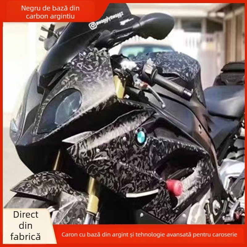 Film interior auto de protecție cu textură floral carbon (bază flexibilă; material PVC; garanție de 2 ani; instalare ușoară cu canale de evacuare a aerului; acoperire UV rezistentă)